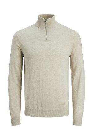 Jack & Jones Jack & Jones jjeemil knit half zip noos Trui 3898047 oatmeal melange