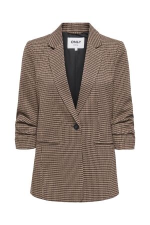 Only Only onllettie life 3/4 check blazer tlr Blazers decadent chocolate