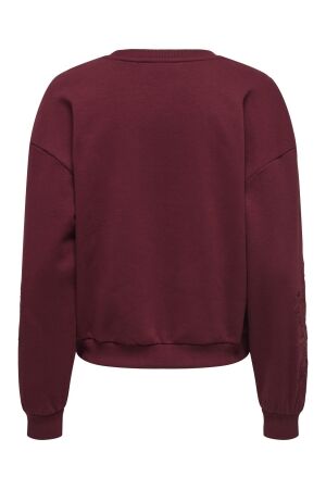 Only Only onlbrooklyn l/s embroidery box swt Sweater cabernet boho flowers