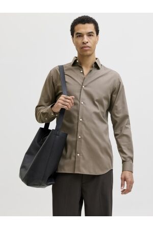 Jack & Jones Jack & Jones jprblaparker shirt l/s noos Overhemd 4963113 demitasse slim fit