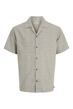Jack & Jones Jack & Jones jprbluwinson print dobby s/s shirt ln Overhemd 4960868 moonstruck relaxfit