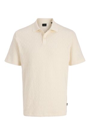 Jack & Jones Jack & Jones jprblatrenton ss jacquard polo Poloshirts 4951266 cloud dancer
