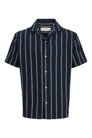 Jack & Jones Jack & Jones jorcoba stripe resort shirt ss sn Overhemd 4952434 sky captain stripes