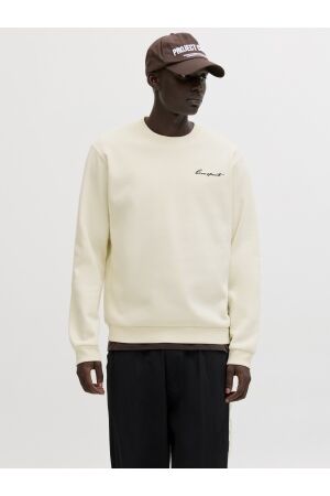 Jack & Jones Jack & Jones jcodust script sweat crew neck 5035706 sweet corn