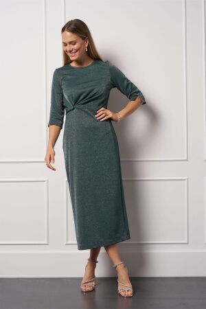 Studio Anneloes Studio Anneloes valerie sparkle dress 13326 Jurk 7801 bottle green/silver