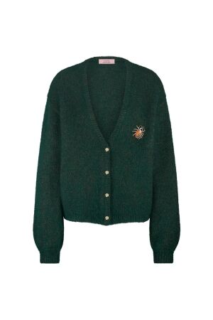 Studio Anneloes Studio Anneloes feddie lurex cardigan 13345 Vest 7300 dark green