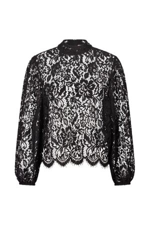 Studio Anneloes Studio Anneloes veda lace top 13339 T-shirt Lange mouw 9000 black