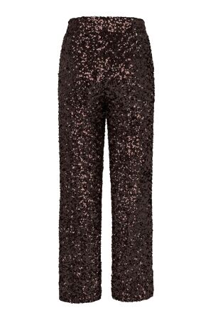 Studio Anneloes Studio Anneloes talia sequins trousers 13346 Broek 8700 espresso