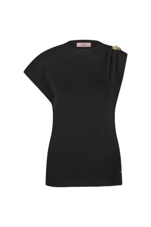 Studio Anneloes Studio Anneloes fanny button top 13344 T-shirt Korte mouw 9000 black