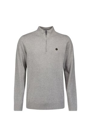 No- Excess No- Excess pullover half zip 2 coloured melange Trui grey melange