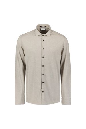 No- Excess No- Excess shirt jersey melange stretch n4180 Overhemd 018 clay