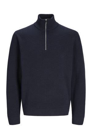 Jack & Jones Jack & Jones jprblamilano stitch knit half zip sn Trui night sky