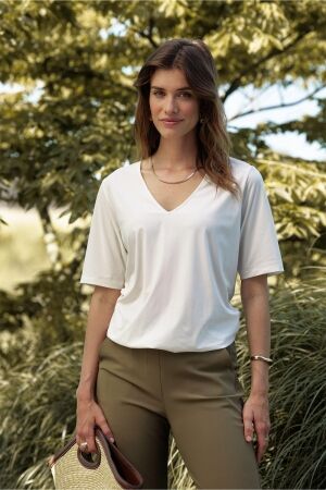 Studio Anneloes Studio Anneloes vicky shirt 13155 T-shirt Korte mouw 1700 ecru