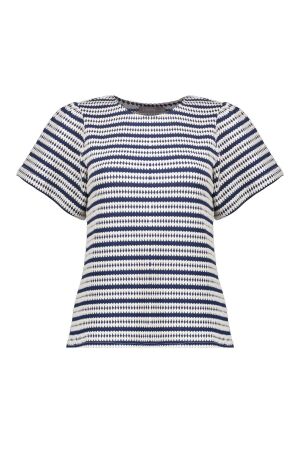 Geisha Geisha top 52420-20 navy/white T-shirts navy/white