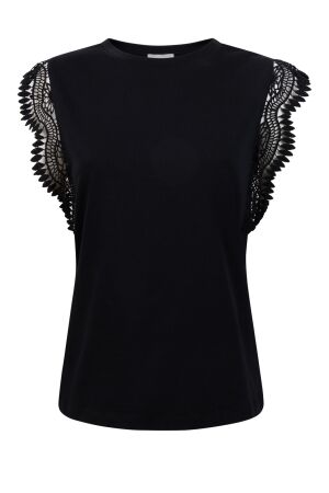Aaiko Aaiko cora fancy co 144 T-shirt Korte mouw 900 black