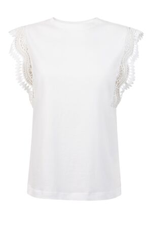 Aaiko Aaiko cora fancy co 144 T-shirt Korte mouw 114300 les blancs