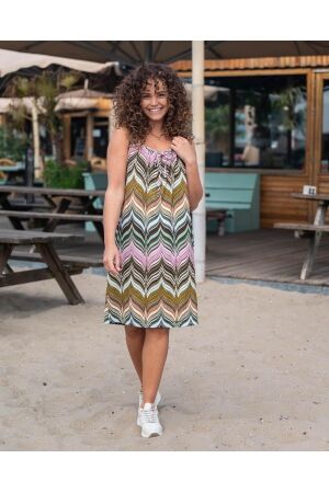 FOS Amsterdam FOS Amsterdam jurk - sandy missoni 7429 Zomerjurkjes 320 army