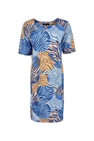 FOS Amsterdam FOS Amsterdam jurk - fiona safari disco 7470 Zomerjurkjes 450 licht blauw