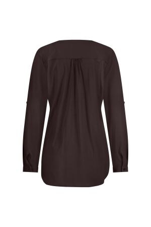 Studio Anneloes Studio Anneloes evi blouse 94842 T-shirt Lange mouw 8700 espresso
