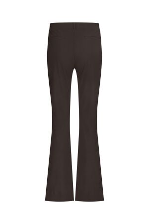 Studio Anneloes Studio Anneloes flair long bonded trousers 94812 Flared 8700 espresso