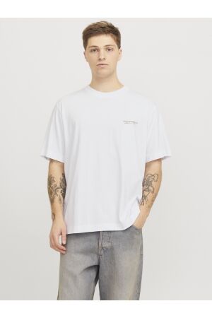 Jack & Jones Jack & Jones jorislington type tee ss crew neck sn Print T-shirts 4707760 bright white