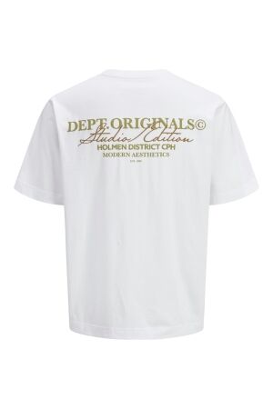 Jack & Jones Jack & Jones jorislington type tee ss crew neck sn Print T-shirts 4707760 bright white