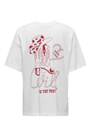 Only Only onlvivvi life s/s lovely top jrs T-shirts bright white