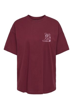 Only Only onlvivvi life s/s lovely top jrs T-shirts cabernet