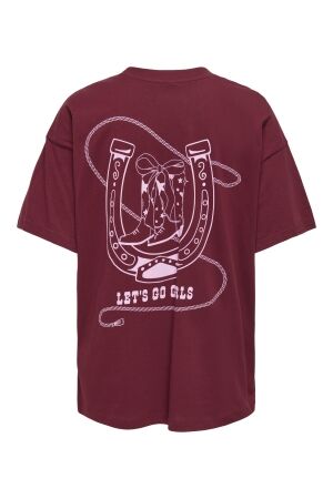 Only Only onlvivvi life s/s lovely top jrs T-shirts cabernet