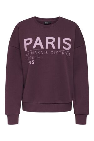 Only Only onlzenja boxy l/s box swt Sweater mauve wine paris
