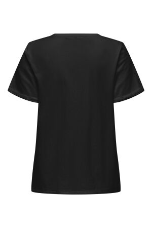 Only Only onlline life s/s o-neck print top cs jrs T-shirt Korte mouw black amour (leo)