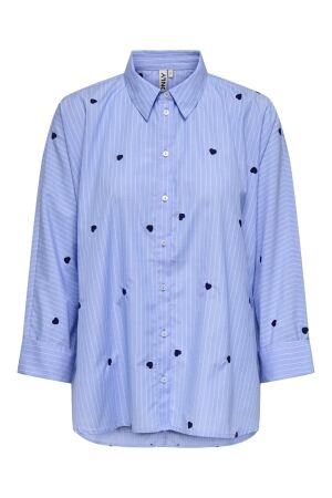 Only Only onlnew lina grace str emb shirt wvn noos Blouse moonlight blue blue heart
