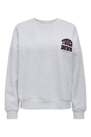 Only Only onlrillo l/s boxy o-neck cs swt Sweater light grey melange