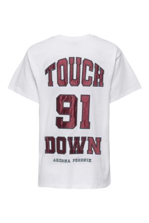 Only Only onlrikka s/s satin print top box cs jrs T-shirt Korte mouw bright white touchdown