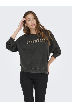 Only Only onllinda life l/s o-neck print cs swt Sweater black amour (leo)