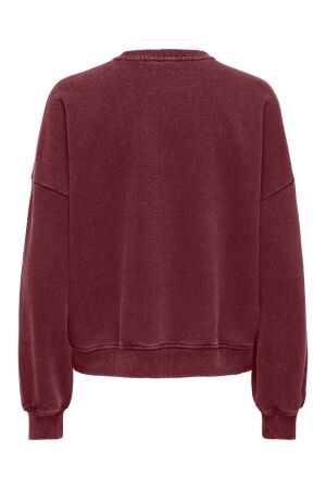 Only Only onllinda life l/s o-neck print cs swt Sweater cabernet amour (leo)