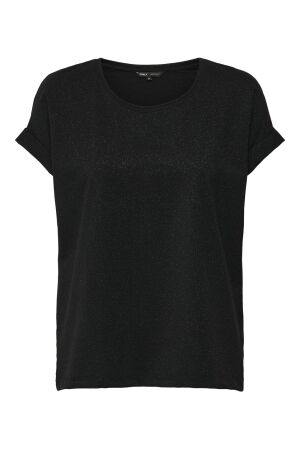 Only Only onlmoster glitter s/s top noos jrs T-shirt Korte mouw black silver lurex