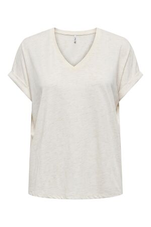 Only Only onlrina s/s v-neck glitter top cs jrs T-shirt Korte mouw birch