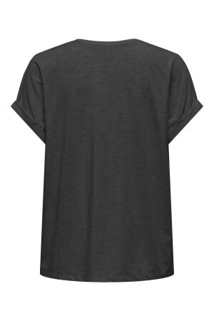 Only Only onlrina s/s v-neck glitter top cs jrs T-shirt Korte mouw dark grey melange