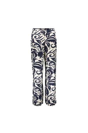 Geisha Geisha pants naive flower 61141-26 Broek 675 navy/off-white