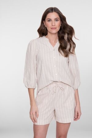 Geisha Geisha blouse lurex stripe 63169-70 Blouse 718 ecru/lurex