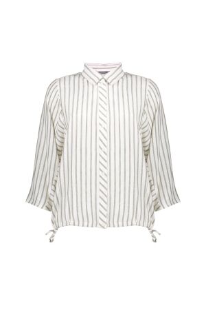 Geisha Geisha blouse lurex stripes 63131-99 Blouse 10 off-white/silver