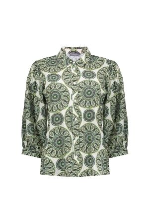 Geisha Geisha blouse 63253-20 Blouse 530 green/ecru