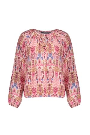 Geisha Geisha top 63219-20 T-shirt Lange mouw 420 pink/cherry red