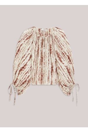 Summum Summum top tiedye georgette 2s3421-12427 Sweater 559 brick red