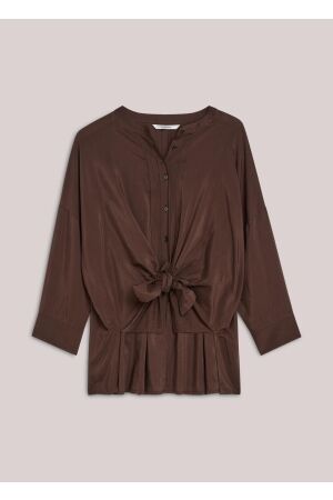 Summum Summum blouse viscose cotton 2s3403-12370 Blouse 713 coffee
