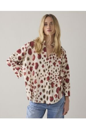 Summum Summum top animal print 2s3426-12378 T-shirt Lange mouw 120 multicolour