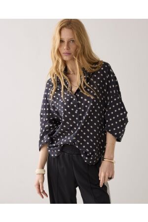 Summum Summum blouse blury dots 2s3434-12390 Blouse 990 black