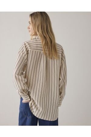 Summum Summum blouse adjustable chenille stripe 2s3455-12374 Blouse 107 ivory midnight blue