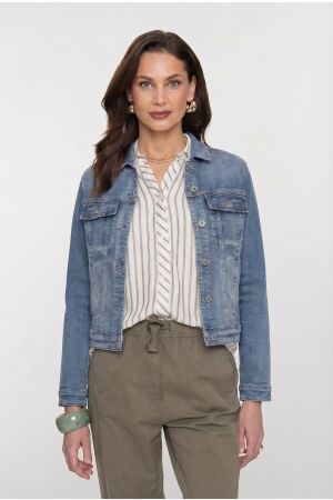 Geisha Geisha jeansjacket sabine Spijkerjasjes 827 mid blue denim
